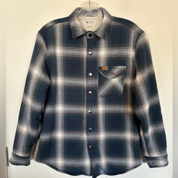 Matix Men’s Shacket Small plaid snap up - Picture 1 of 8